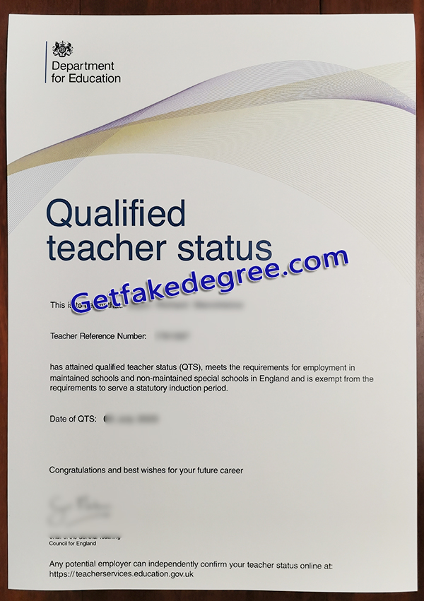 How much buy UK QTS certificate, Qualified teacher status diploma