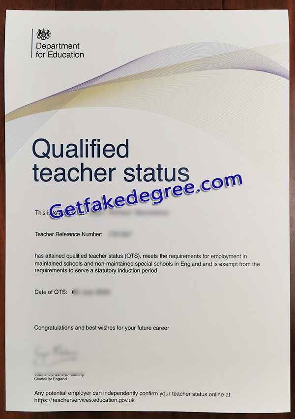 How much buy UK QTS certificate, Qualified teacher status diploma