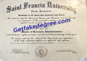 buy fake Saint Francis University diploma