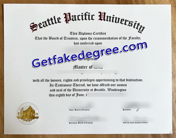 Seattle Pacific University degree, Seattle Pacific University diploma