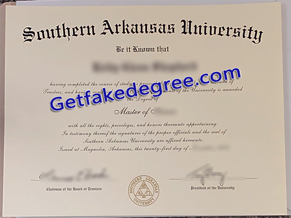 Southern Arkansas University degree, SAU diploma