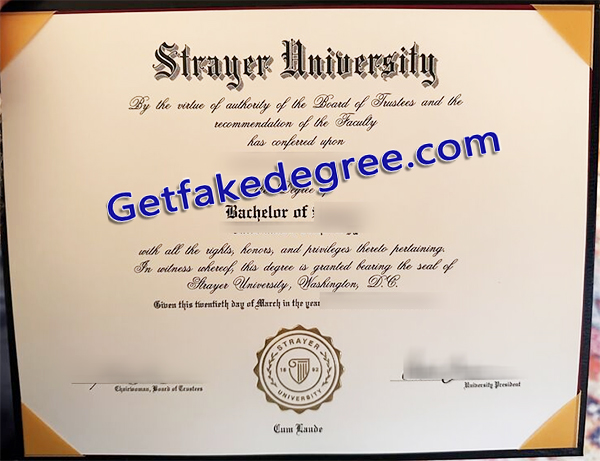 Strayer University diploma, Strayer University degree