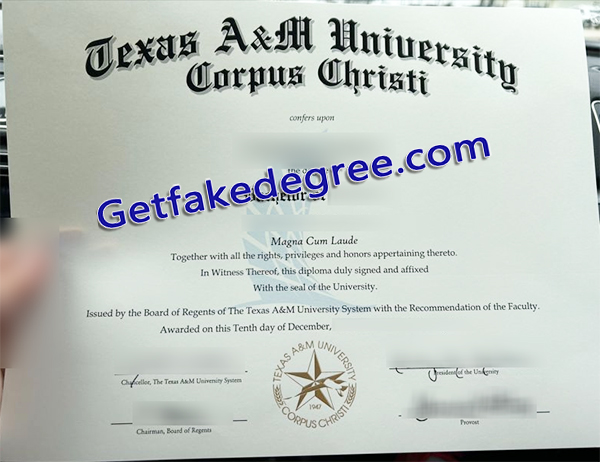 TAMU-CC diploma, Texas A&M University degree