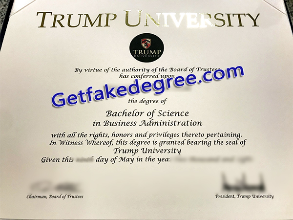 Trump University degree, Trump University certificate