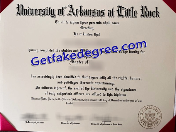 UA Little Rock degree, University of Arkansas certificate