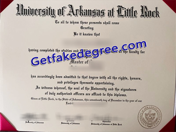 UA Little Rock degree, University of Arkansas certificate