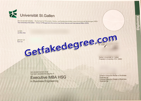 Universität St. Gallen degree, University of St. Gallen diploma