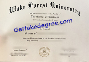 buy fake Wake Forest University diploma