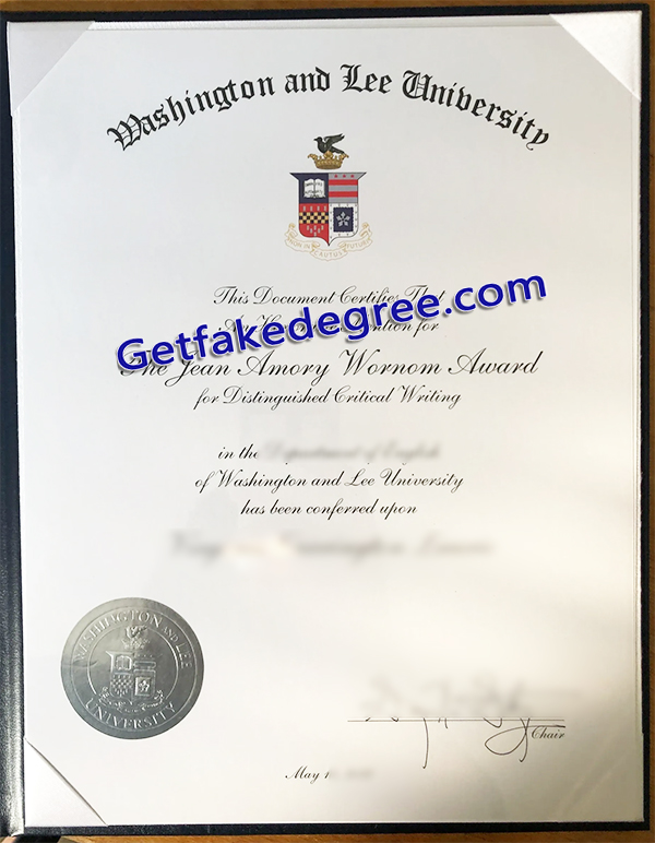 Washington and Lee University degree, Washington and Lee University diploma