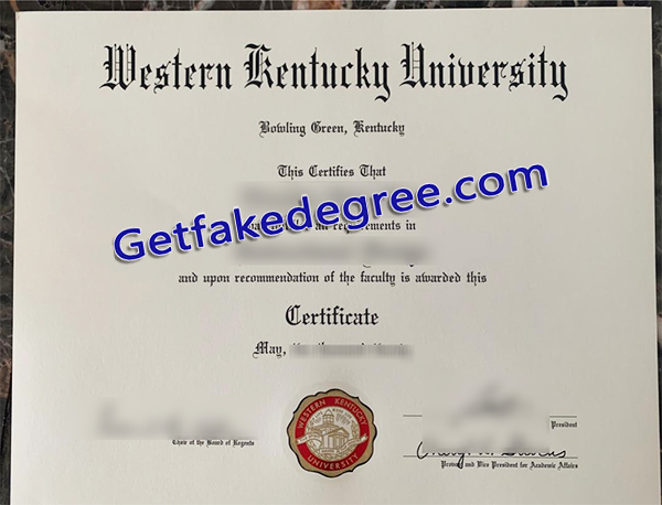Western Kentucky University degree, WKU diploma