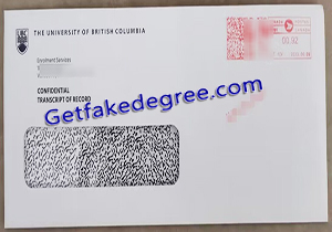 buy fake University of British Columbia transcript envelope