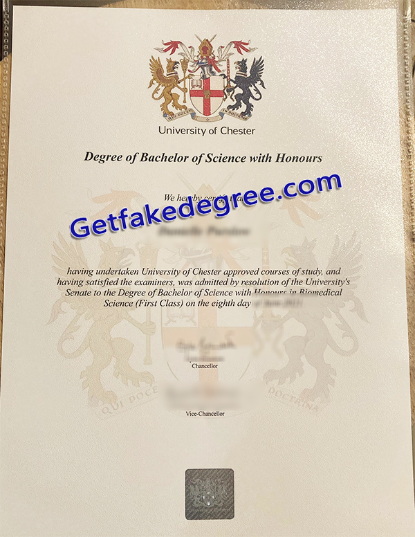 University of Chester degree, University of Chester certificate