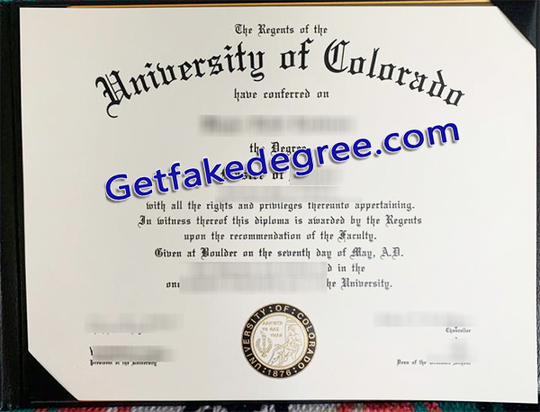 University of Colorado degree, University of Colorado Boulder certificate