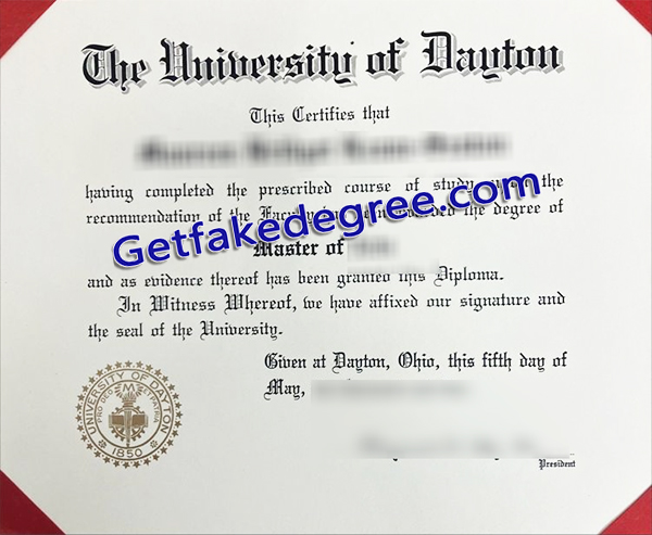 University of Dayton degree, University of Dayton certificate