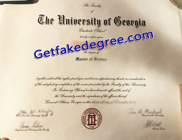 University of Georgia degree, University of Georgia certificate