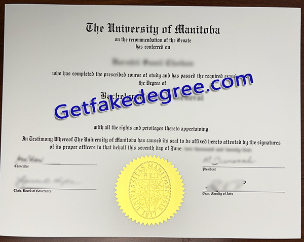 University of Manitoba diploma, University of Manitoba degree
