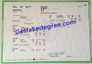 buy fake University of Miami transcript