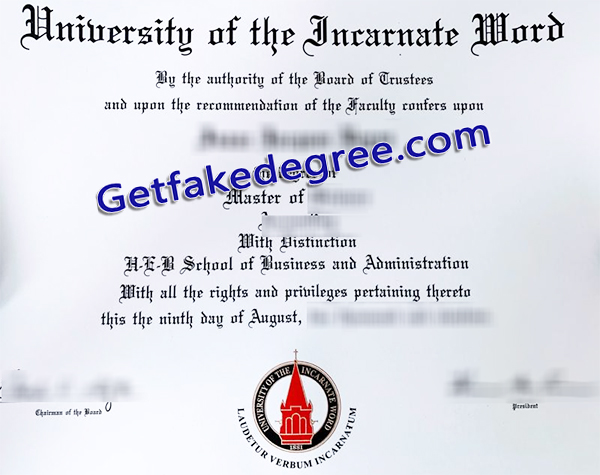 University of the Incarnate Word degree, UIW diploma