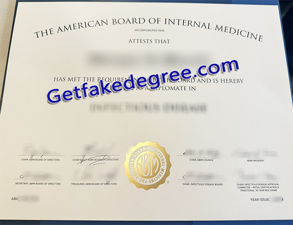 ABIM diploma, American Board of Internal Medicine certificate