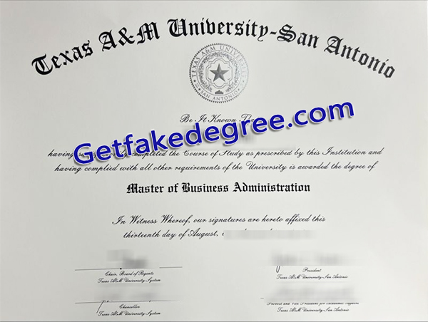 A&M-San Antonio diploma,  Texas A&M University degree