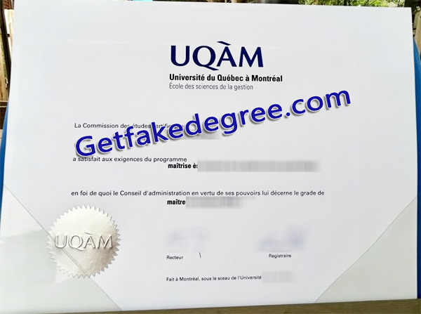 UQAM diploma, Université du Québec à Montréal degree