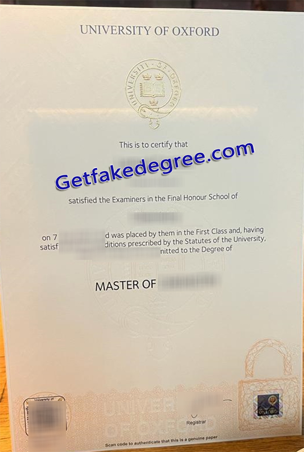University of Oxford diploma, University of Oxford certificate