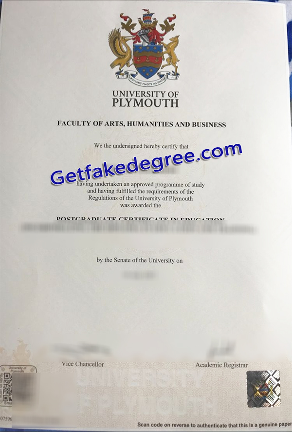 University of Plymouth diploma, University of Plymouth degree