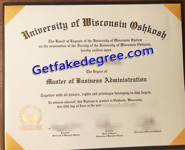 University of Wisconsin Oshkosh diploma, University of Wisconsin degree