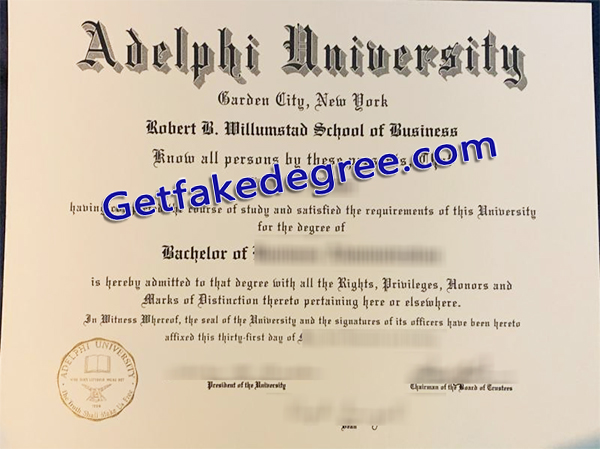 Adelphi University degree, Adelphi University diploma