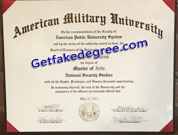 American Military University diploma, American Public University degree