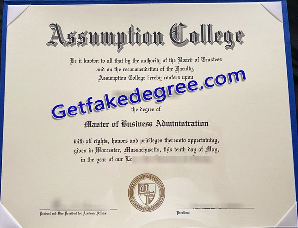 Assumption College diploma, Assumption College degree