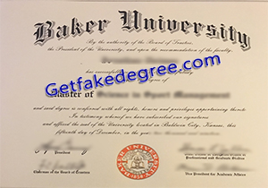 buy fake Baker University diploma