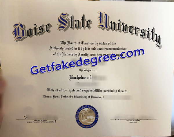 Boise State University degree, Boise State University diploma