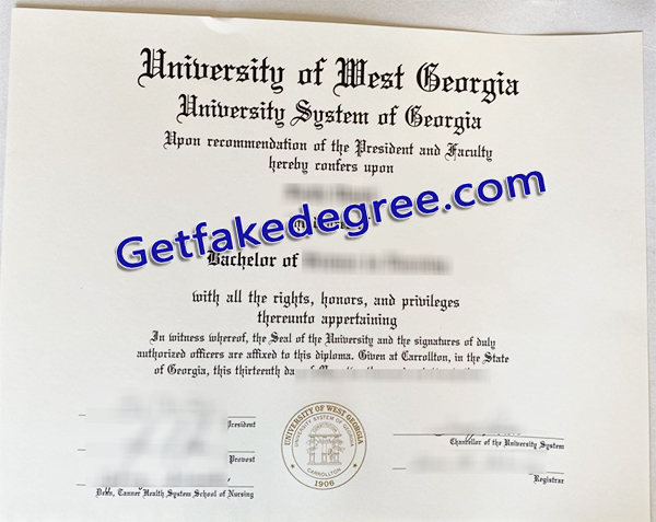 University of West Georgia degree, UWG diploma
