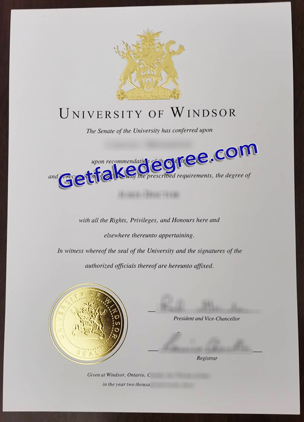 University of Windsor degree, University of Windsor diploma