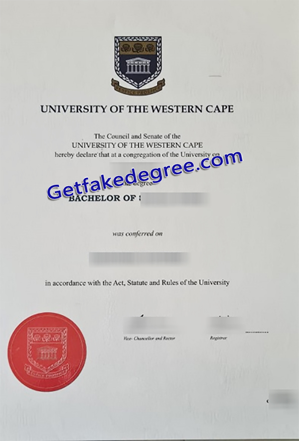 University of the Western Cape diploma, UWC degree