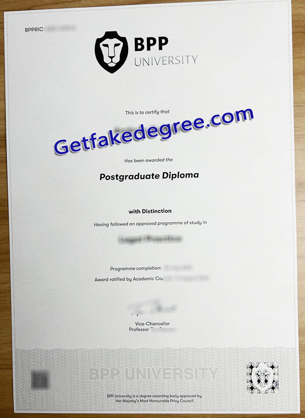 BPP University degree, BPP diploma