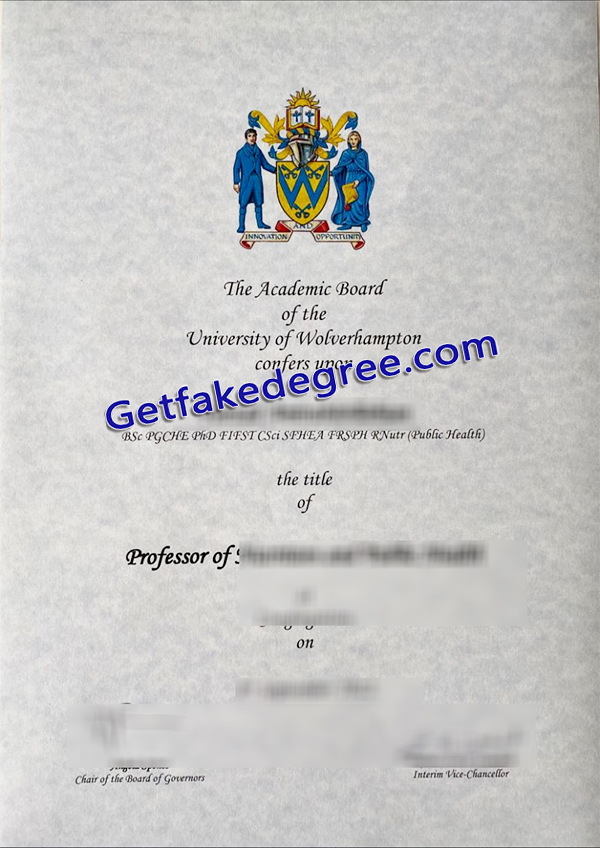 University of Wolverhampton diploma, University of Wolverhampton degree