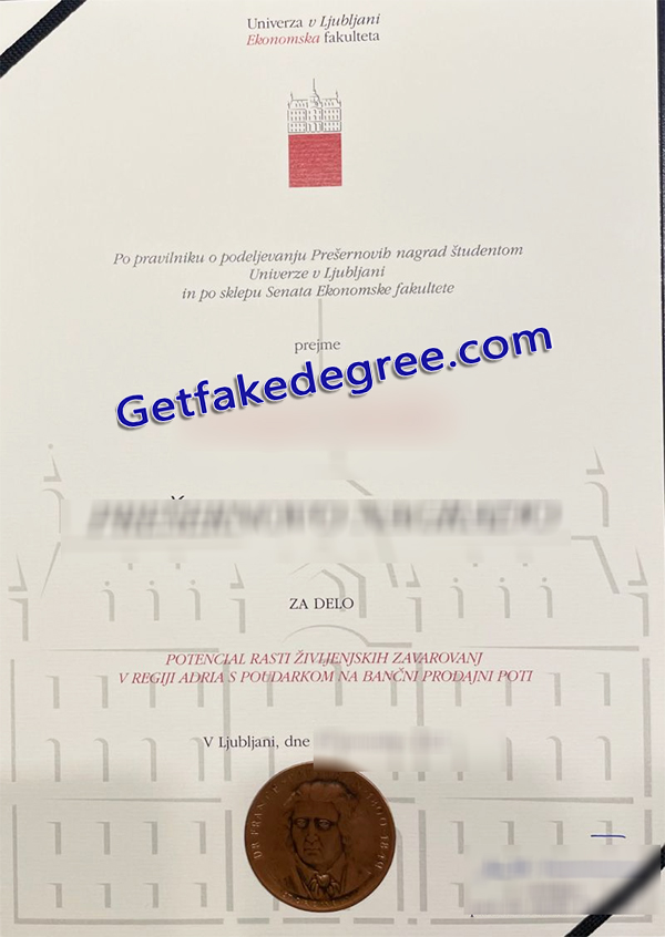 Univerza v Ljubljani degree, University of Ljubljana diploma