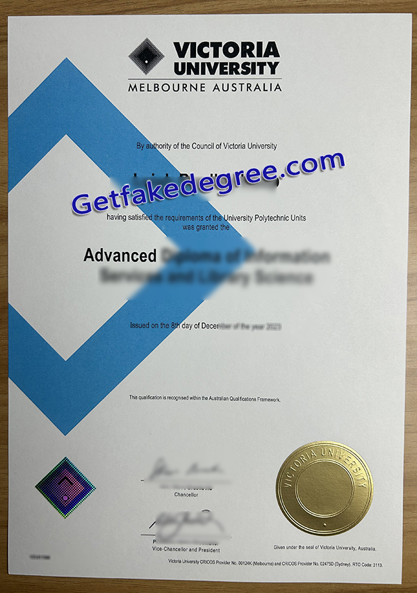 Victoria University diploma, Victoria University degree