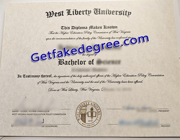 West Liberty University diploma, West Liberty University degree