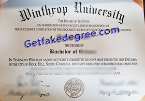 buy fake Winthrop University diploma