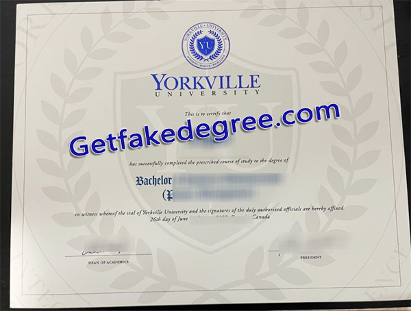 Yorkville University diploma, Yorkville University degree
