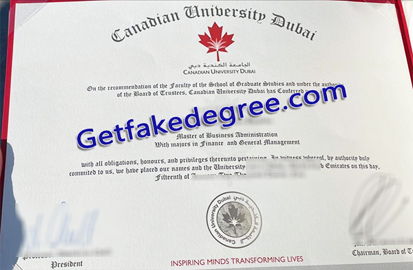 CUD degree, Canadian University Dubai diploma