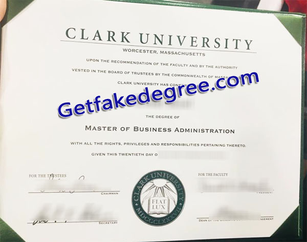 Clark University diploma, Clark University degree
