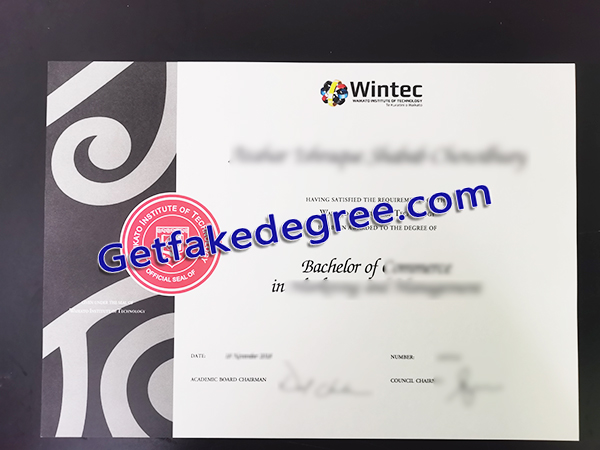 Waikato Institute of Technology degree, Wintec diploma