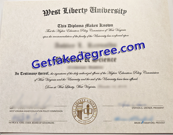 West Liberty University diploma, West Liberty University degree
