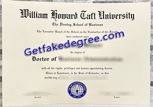 buy fake William Howard Taft University diploma