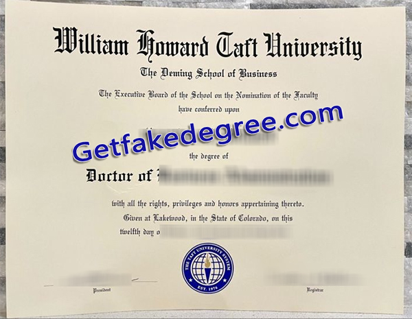 William Howard Taft University diploma, William Howard Taft University degree