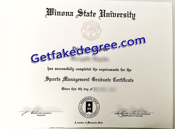 Winona State University degree, Winona State University diploma